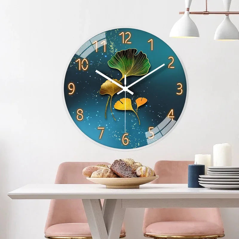 Nordic Round Wall Clock / Colors-Black/Blue/White/4 Styles