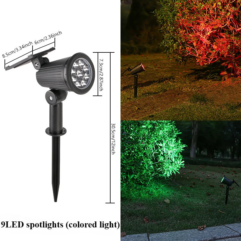 9 LEDs Solar NI-MH Waterproof IP65 Protection Adjustable Spotlights/ Voltage: 1.2V