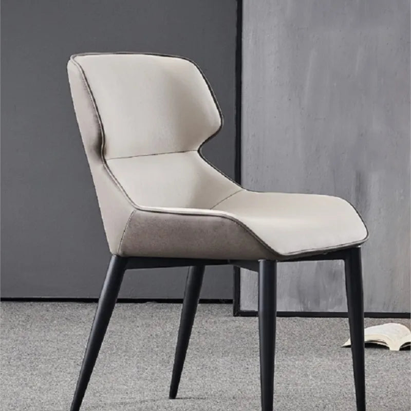 IHOME Embracing Backrest/ Foam Padding Nordic Faux Leather Cover Doll Dining Chairs/Colors-Orange/Black/Gray/Blue/Beige/Size: 80x50x45