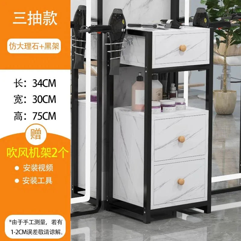 DUTRIEUX Modern White One-Storage Cabinet-Lockers Gold Iron Metal Frame Two Sliding Doors Four Black Plastic Wheel Trolley Carts/Colors-Gold/Brown/Black/White