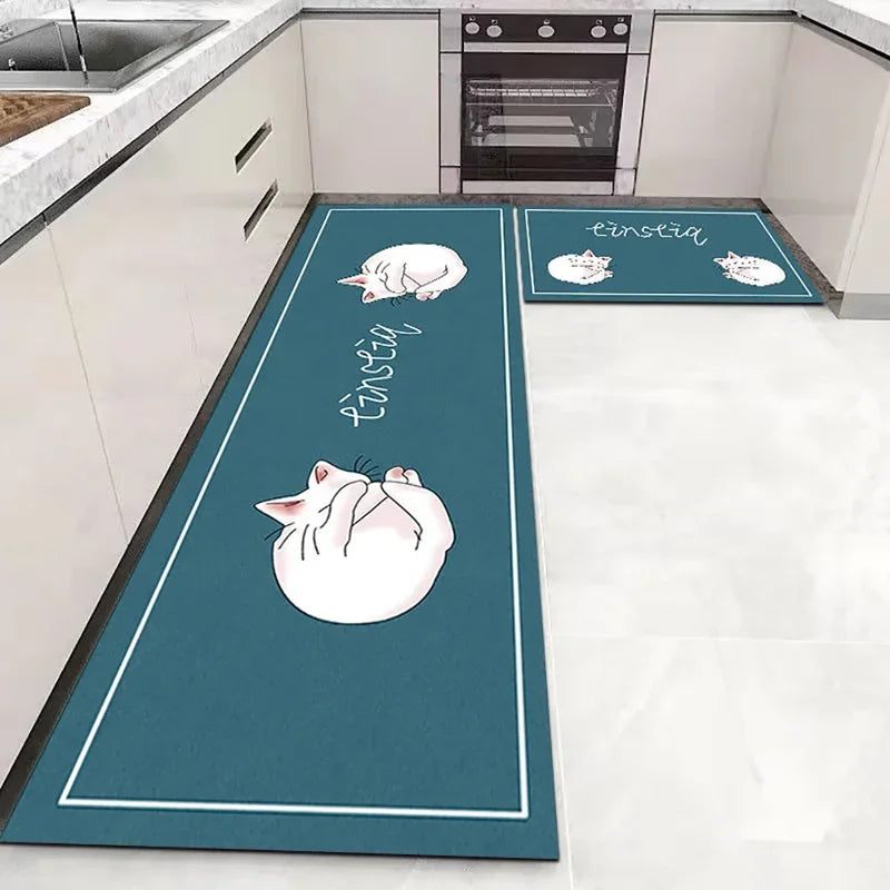 Kitchen Long-Small Rectangle Indoor Modern Hand-Machine Washable Anti-Slip Waterproof Polyester Rugs/Colors-Blue/Gray/ Multicolor/ Black/Green/White/Geometric/Dots