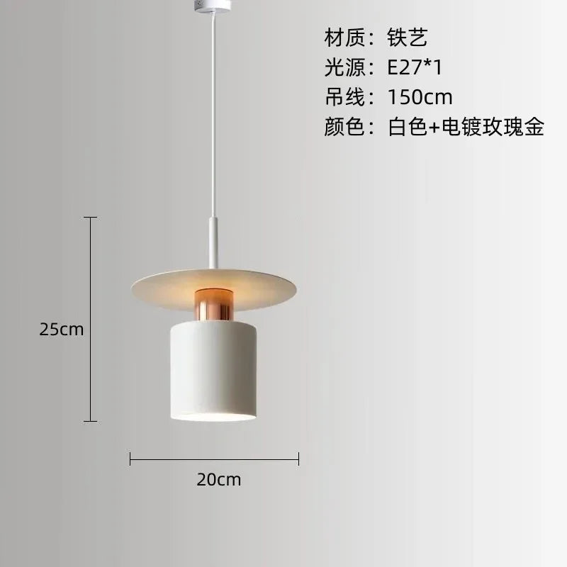 Modern Geometric LED Pendant Cord Hanging Ceiling Lights/Colors-Black/White/Bulb Not Included/ E27 Bulb Size