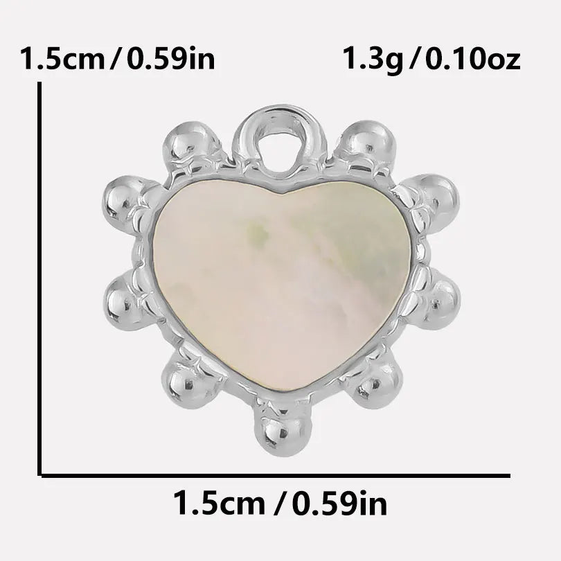 4-5PCS Women Imitation Geometric Stainless Steel Natural Crescent Moon/ Sun/ Heart Pendants