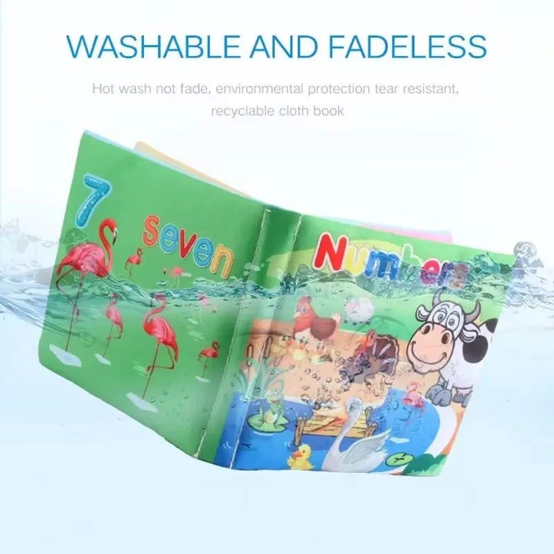 Babies English 4-8 Pages Soft Textured Washable Fadeless Cloth Cotton Fabric Cognitive Early Educational Books/Ages: Newborn-3 + Years Older