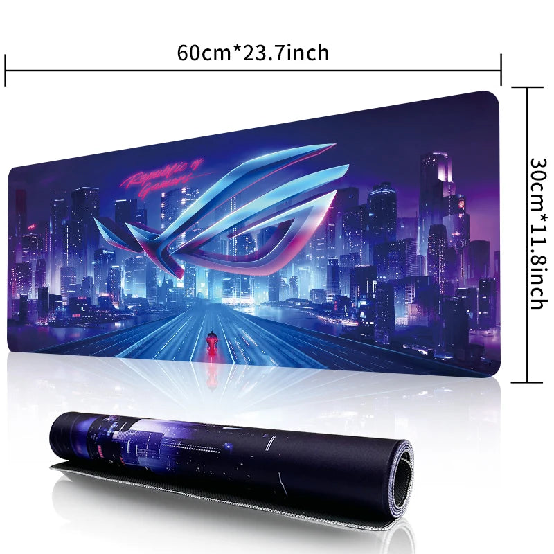 XXL Hexagon Shape Design Gaming Anti-Slip Rubber Base Stitched Edges Smooth Polyester Fabric Computer Mouse Pads/Colors-Black/Purple/Blue/Geometric