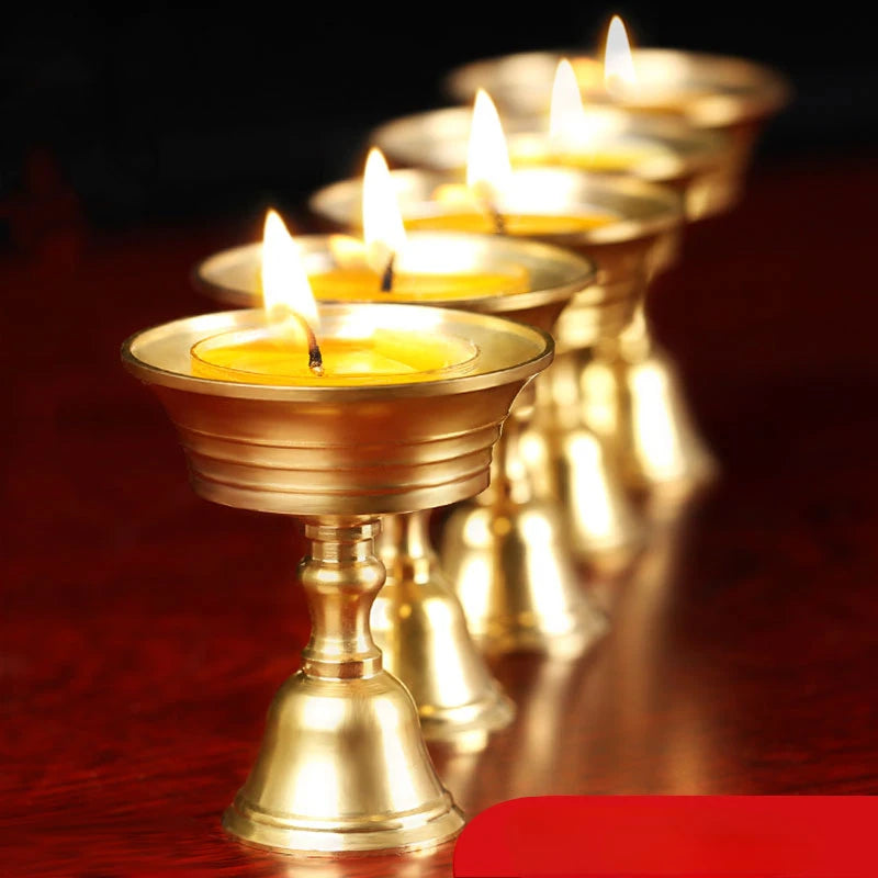 Decorative Gold Brass Tealight Candleholders/Sizes: S-L
