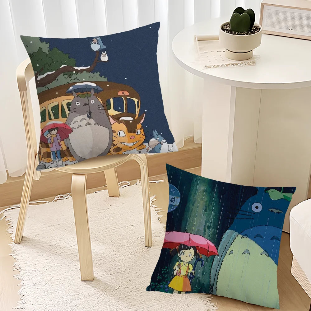 100% Polyester Square Kawaii Cute Pillowcases/ Colors-Multicolor