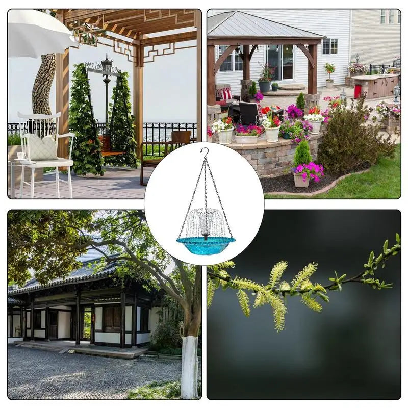 Bird Bath With Fountain Water Fountains Solar Powered Hummingbird Bath Bowl Outdoor Birdbath Bird Feeder Bird Baths For Outdoors