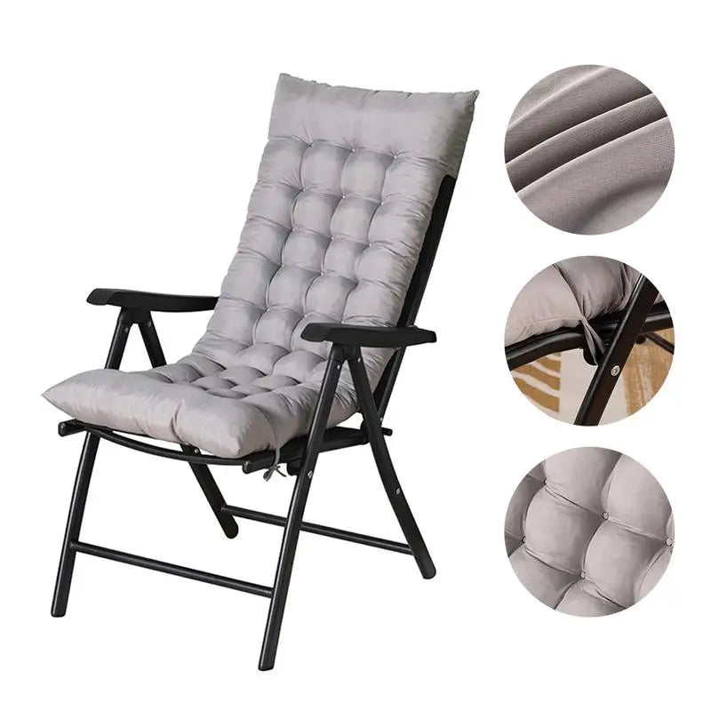 Anti-Slip Pearl Cotton Rocking Chair Recliner w/Cushion /Colors-Gray/Khaki Brown/Multicolor/