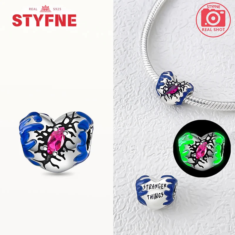 925 Sterling Silver Firefly Charms Glow in The Dark Pendant For Original Bracelet for Women fine Jewelry Love Gifts Diy