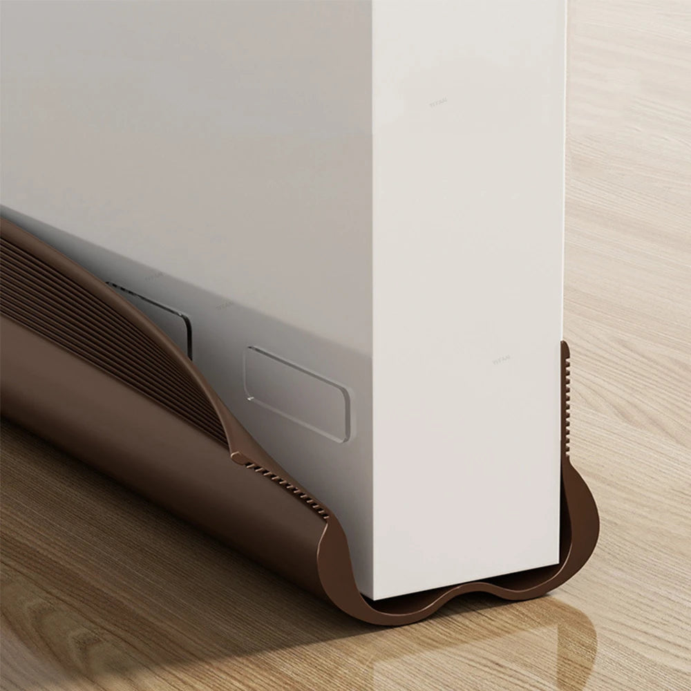 Flexible Leather Dust-Wind-Soundproof Non-Adhesive Under Door Snap-In Sealing Strips/Colors-White/Black/Brown/Gray