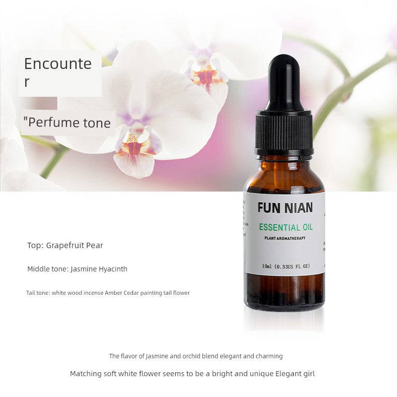 Fun Nian Water-Soluble Plant Aromatherapy Essential Oil Bottle Cap Dropper Design For Humidifier/Colors-Black/Brown/White/Blue/Multicolor