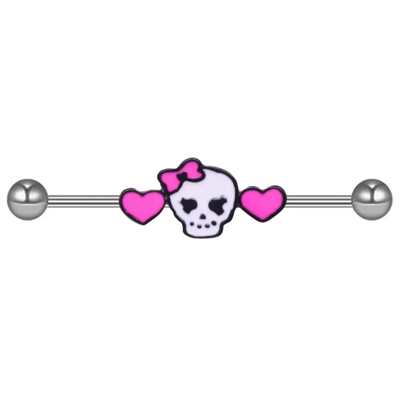 Adults Stainless Steel Straight Rod Body Chain Jewelry/Colors-Multicolor/Black/Purple/Pink/Blue/Green