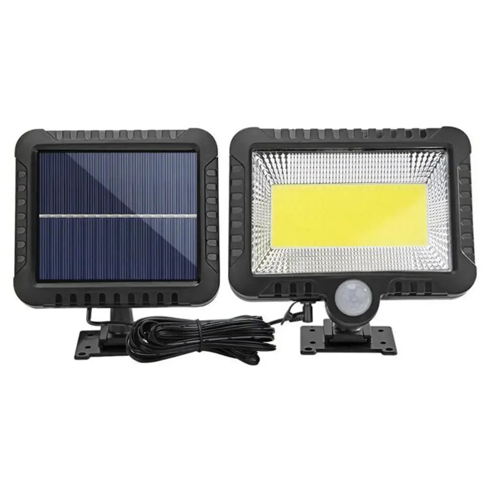 ZHIYU Outdoor Rectangle Black-White Plastic Body Solar-Powered Rechargeable Remote Control 3 Modes Split Warm-Cool White LED Intelligent Human Body Sensor Induction Waterproof Wall-Mounted Landscape Pathway Lights