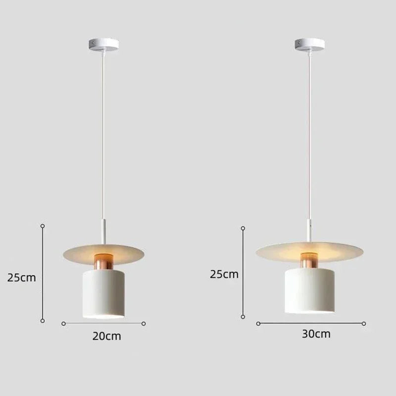 Modern Geometric LED Pendant Cord Hanging Ceiling Lights/Colors-Black/White/Bulb Not Included/ E27 Bulb Size