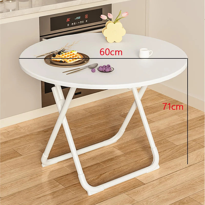 Small Round Dining Tables/ Wood Panels/Chair Color-White/Blue/Red/Pink/Black/1 White Fold Table/ Black Table-3 Sizes 60cm/70cm/80cm/ Colors-White/Clear/Blue/Black