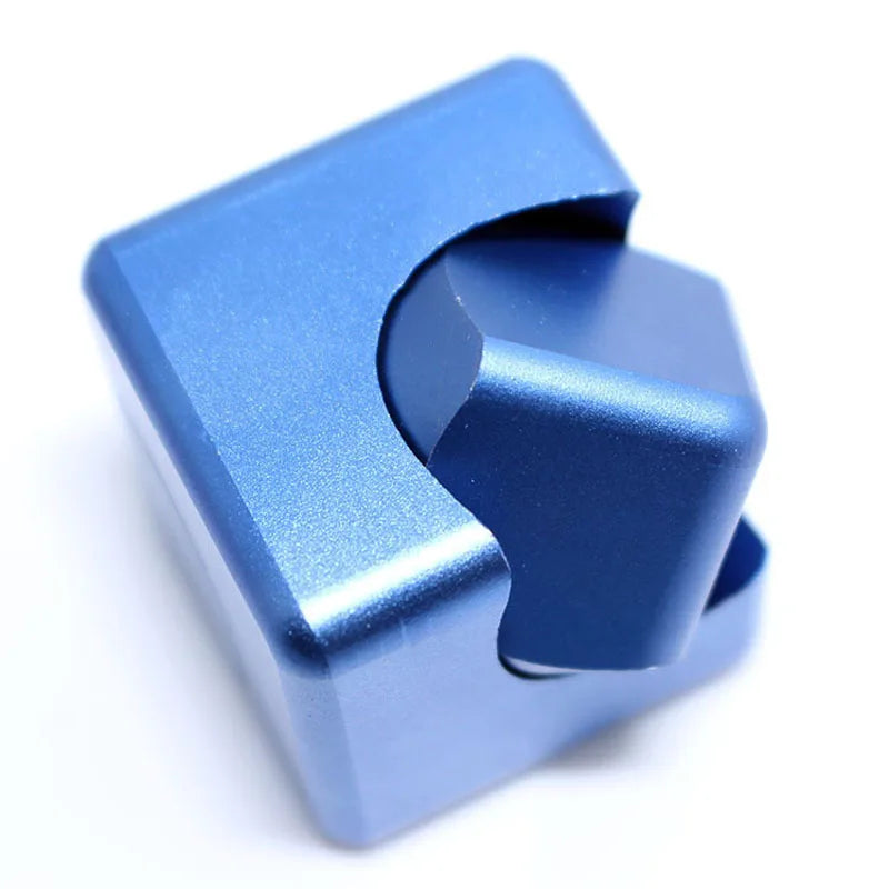 Precision Hand-Eye Square Cube Shape Metal Spinning Top Rotating Twistable Travel Fidget Toys/Colors-Black/Red/Blue/Multicolor/Ages: 13-18 + Years Older