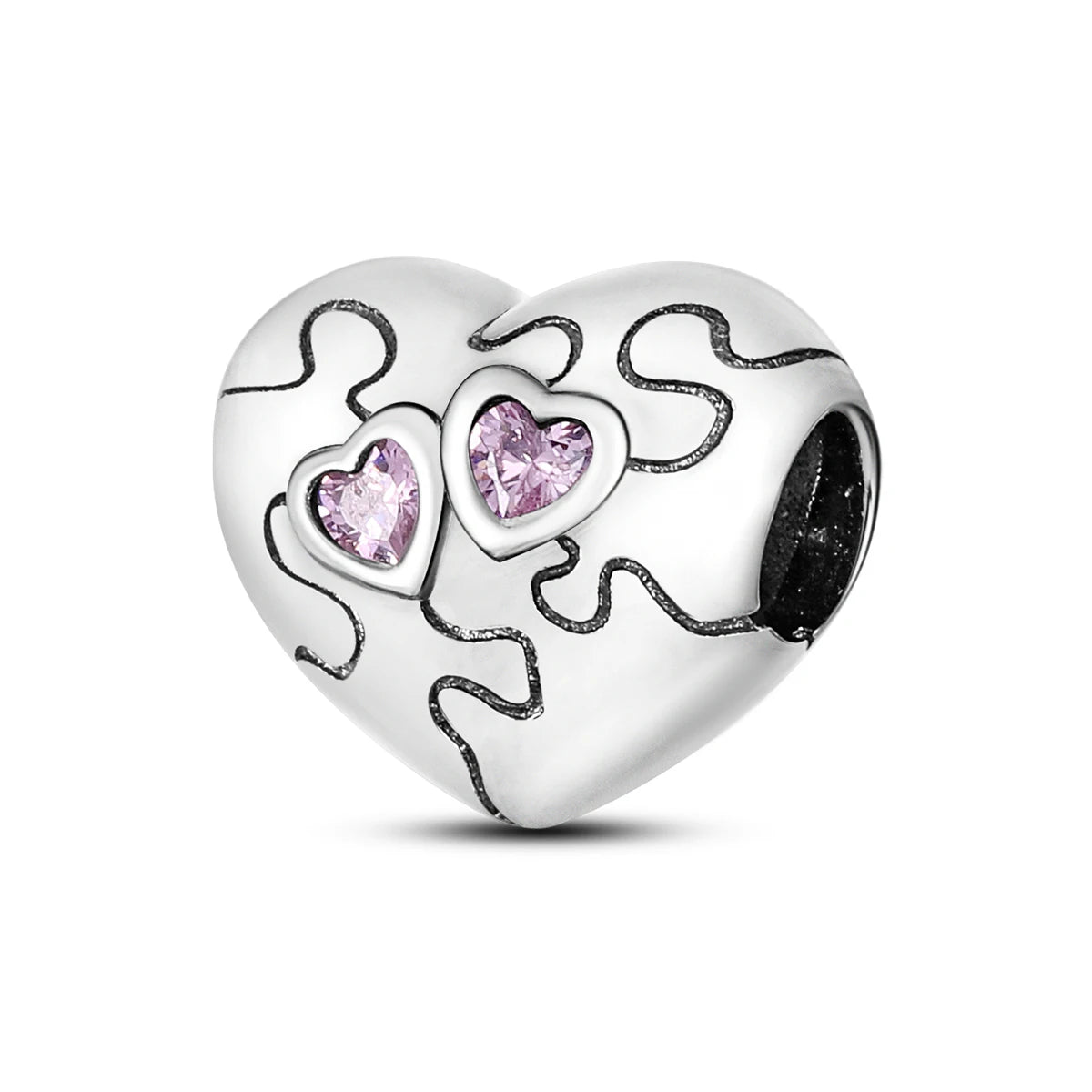 Fine Irregular Silver Plated Round Charms-Pendants Rope Link Bracelets/Colors-Silver/Pink/Multicolor/Floral/Animal