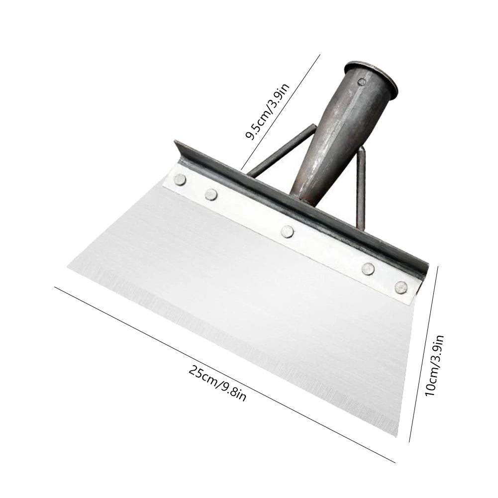 SHUNMAII Outdoor Solid Wood Handle Silver Manganese Steel Blades Rust Resistant Garden Sharp Flat Edge Cleaning Shovels