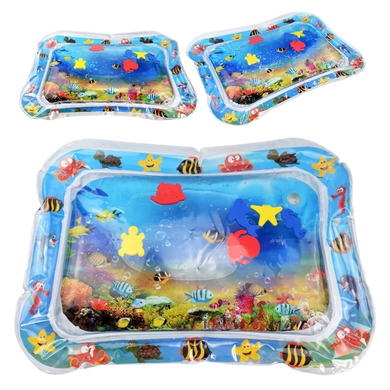 Babies-Toddlers Rectangle-Heart-Star Shapes Inflatable Air-Waterfilled Valves Cute Cartoon Multicolor Ocean Creatures Magic Tummy Time Play Mats/Colors-Multicolor/Animal/Ages: Newborn 0-3 Years Old