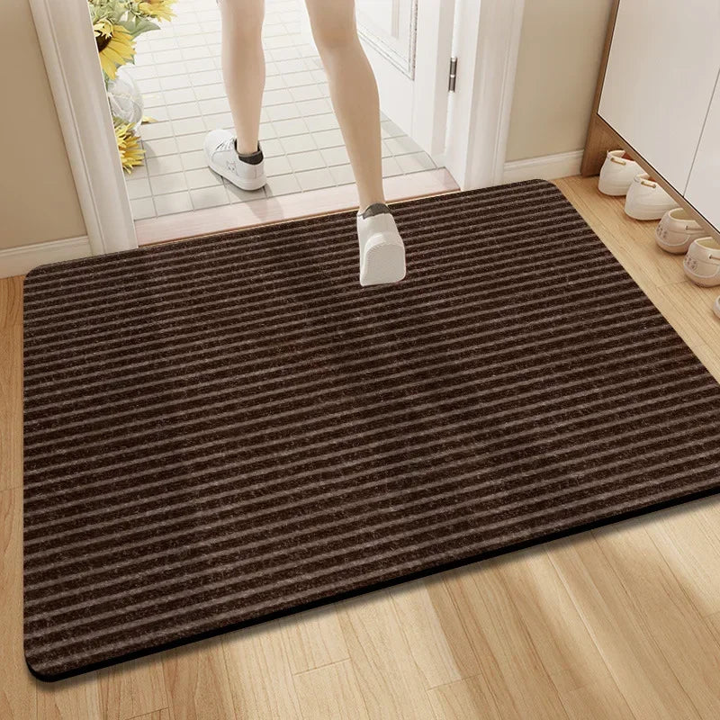100% Polyester PERSIAN Rectangle Solid Indoor/Outdoor Non-Slip Waterproof Shaggy Door Mats/Colors-Coffee/Red/Black/Gray/Brown/Striped/Sizes: 100 x 120cm/80 x 120cm/60 x 90cm