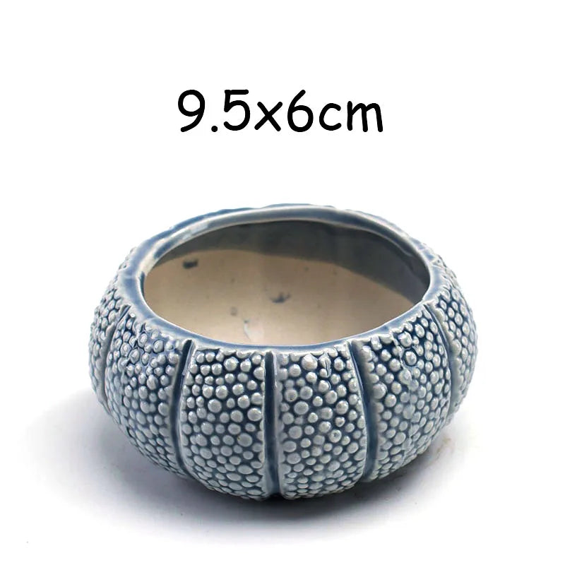 European Style Cute Fleshy Flowerpot Pocelain Blue Fish Macetas Vase Home Garden Mini Bonsai Cactus Flower Pot Balcony Decor