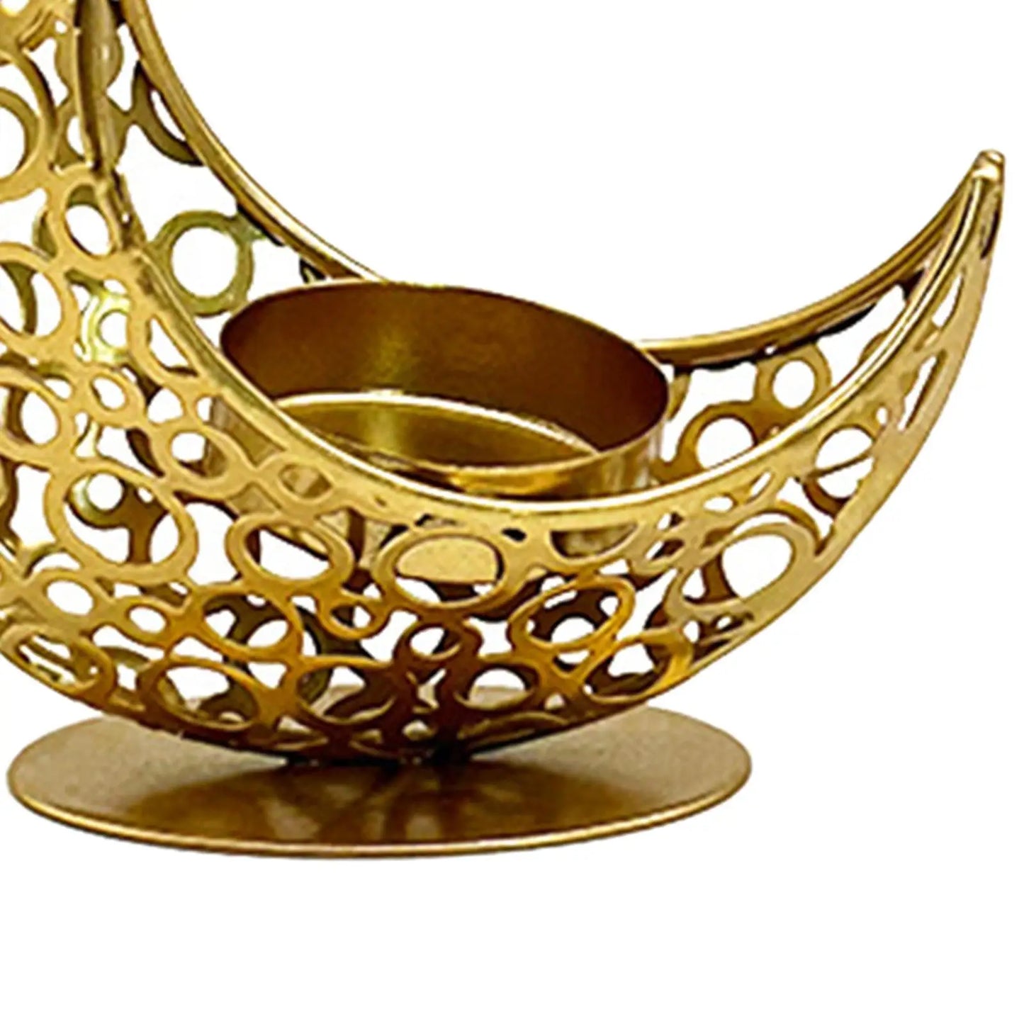Modern Decorative Iron Moon Shape Tea Light Candleholders/Colors-Black/Gold