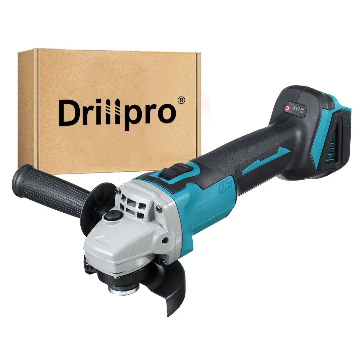 Drillpro 125MM Brushless Angle Grinder Cordless Lithium-Ion Battery Machine Wood Cutting Disc for Makita 18V Battery Power Tools