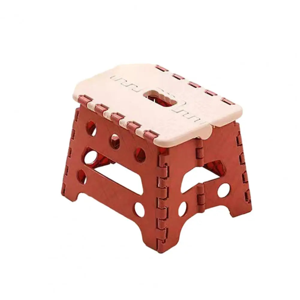 No-EN-Name-Null Modern Multicolor Lightweight Portable Hard Plastic Flat Square Shaped Top Folding Stools/Colors-Blue/Red/Green/Yellow/Black/Gray/Flora/Multicolor/White/Striped