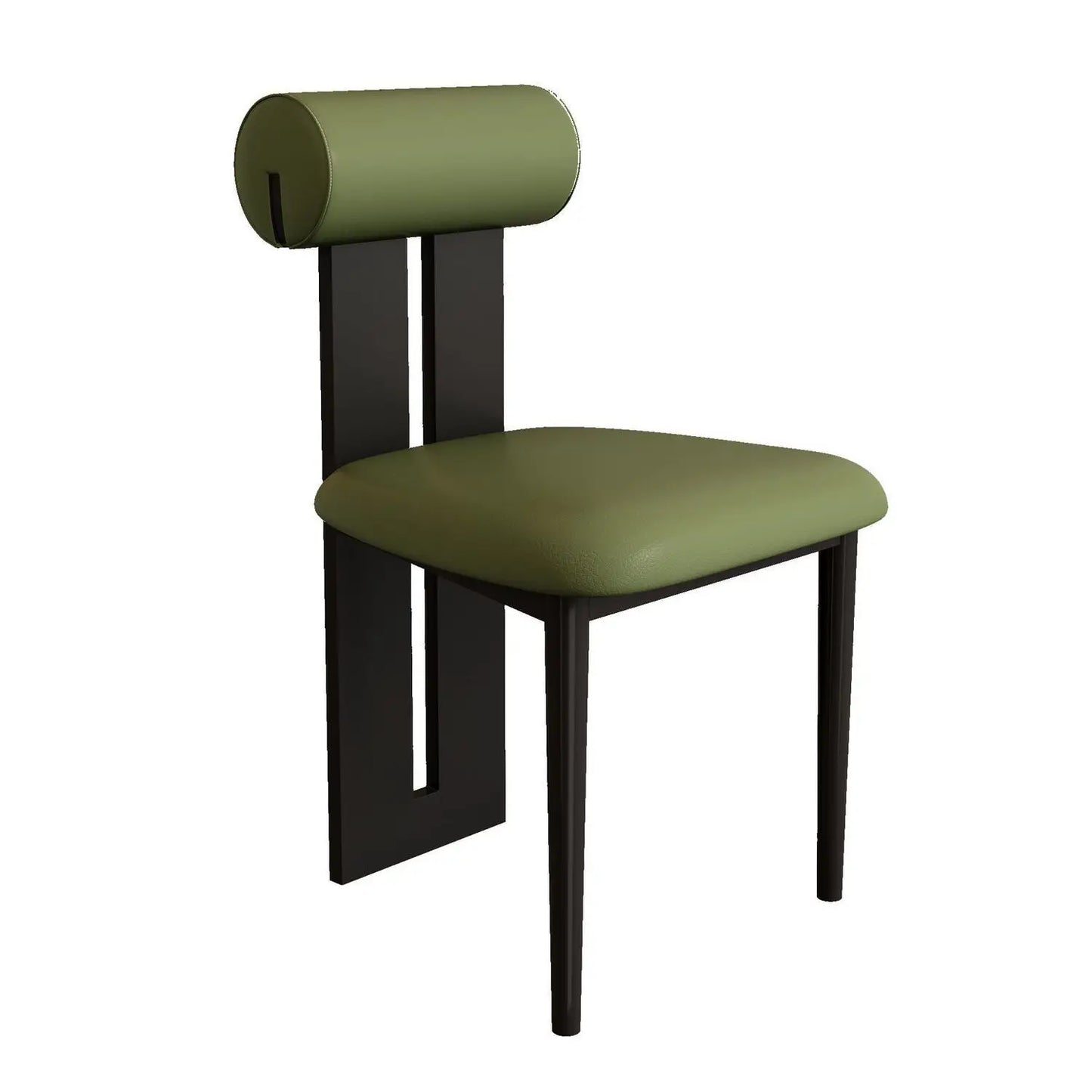 Nordic Modern Solid Wood Hard Backrest Dining Skin-Feeling Flannel Cushion Chairs/Colors-Black/Orange/Brown/Green/Beige