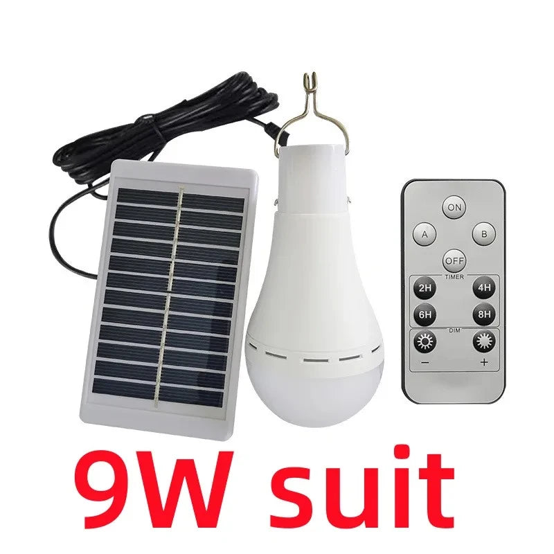 No-EN-Name-Null Outdoor White-Gray-Black Plastic Bulb Shaped Body USB Micro 5P Interface Cool White 7W-9W LED Solar-Powered Remote Control Built-In Battery Charging Hanging Emergency Lighting/Bulbs Included