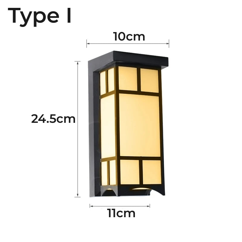 Modern LED Outdoor Wall Lamp IP65 Plastic Waterproof Porch Front Door Sconce Garden Terrace Balcony Exterior Decor Wall Lighting