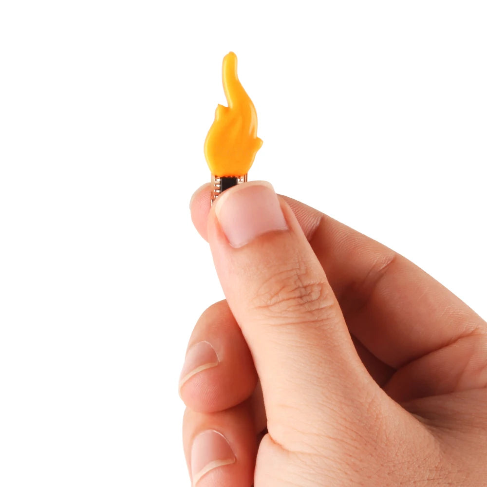 DIY Realistic Round Yellow-Orange Flickering Candle Flame LED Micro-Chip Wick Non-Waterproof Candles