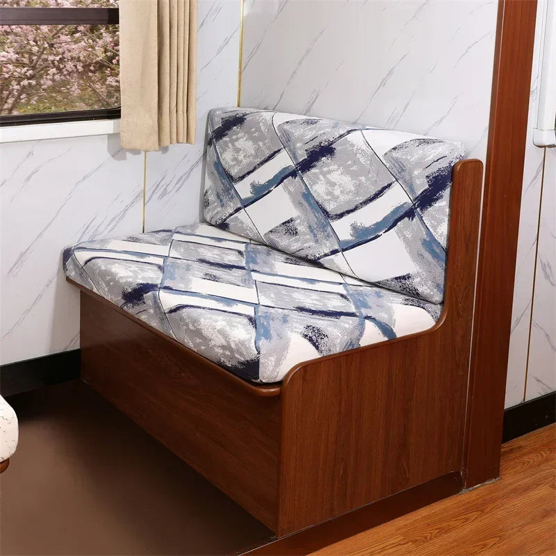 2 PCS Set Polyester Elastic Spandex RV Sofa Slipcovers/Colors-White/Blue/Gray/Floral/Multicolor