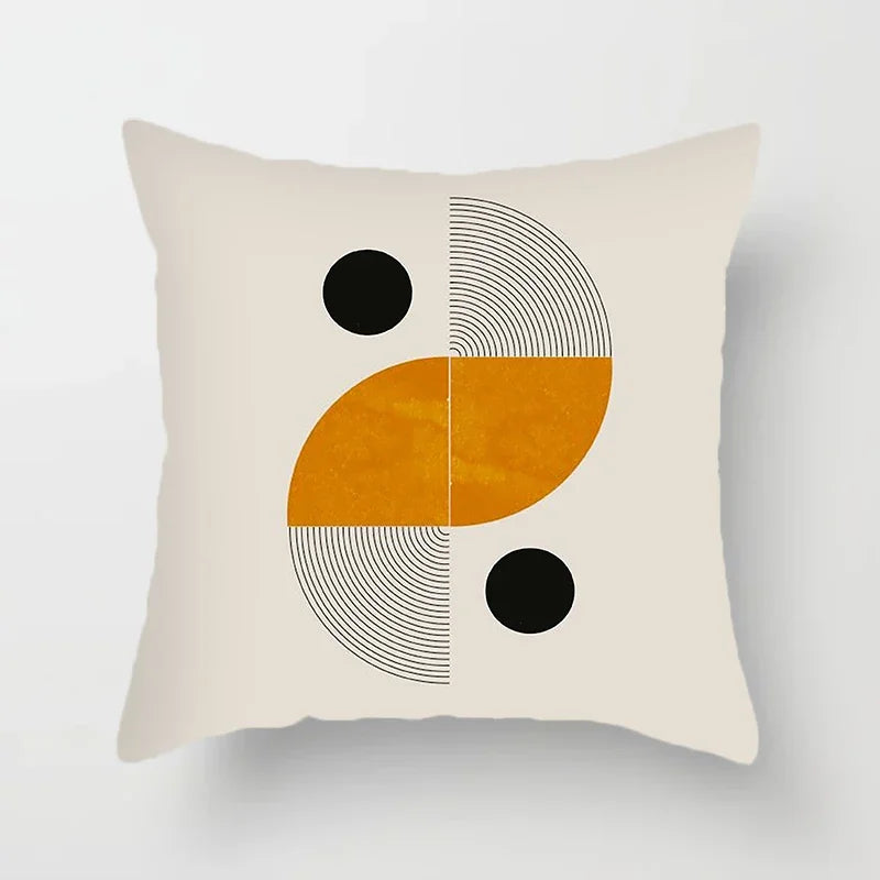 Handmade Printed Abstract Geometric Linen / Cotton Decorative Pillowcases/Sizes : 40x40cm 45x45cm 50x 50cm