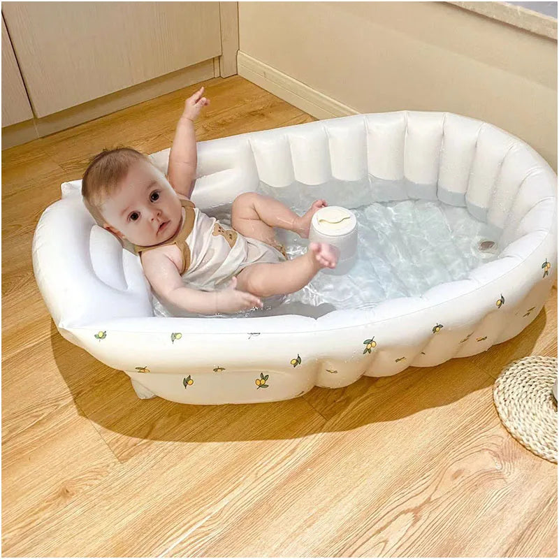 Newborn Babies-Preschooler Foldable PVC Soft Inflatable Bathtubs/Ages: Newborn 0-3 Years Old/ Colors-Animals/Khaki Bear/Rabbit/Love Bear/Olive/Little Bear Head/Tiger