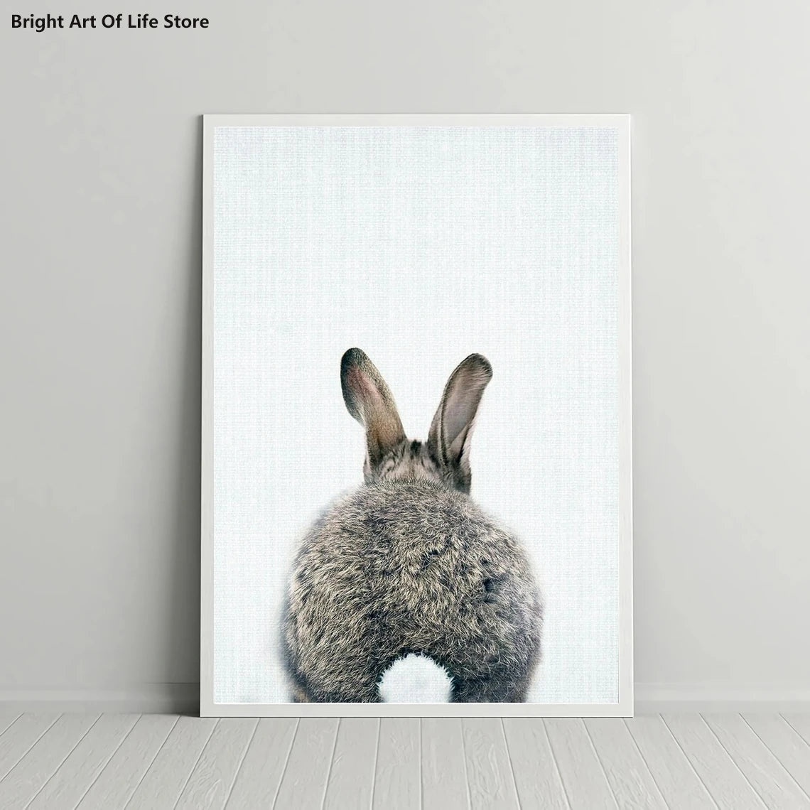 Unframed Waterproof Cotton Canvas Bunny Rabbit Animal Vertical-Rectangle Art Oil Print Posters