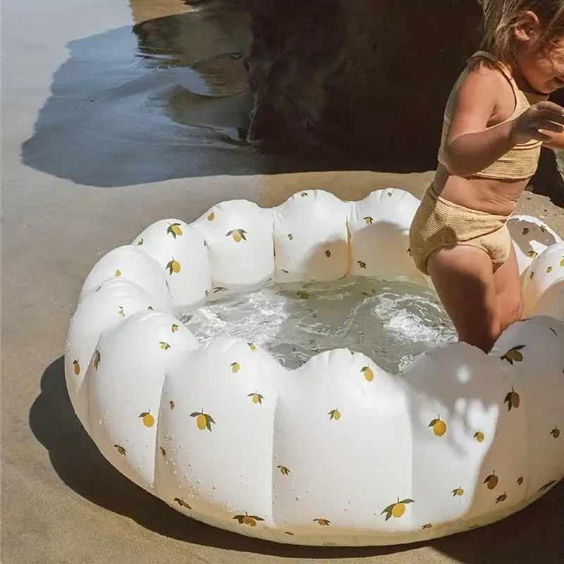 Babies Small Soft Cute Cartoon Rabbit-Bear-Lemon-Olive Design Anti-Corrosion PVC Plastic Foldable Strong Durable Inflatable Ball Pool/Colors-White/Beige/Brown/Multicolor/Animal