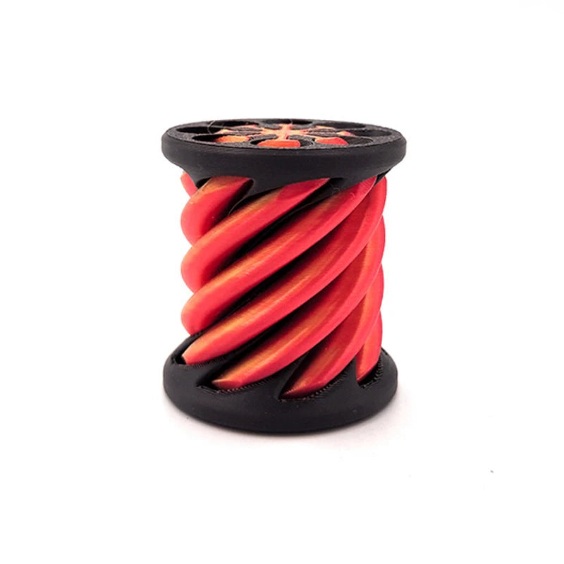 3D Printed Plastic Non-Toxic Spiral Cone-Shaped Sensory Fidget Toys/Ages: 13-18+ Years Old/Colors-Orange/Red/Black