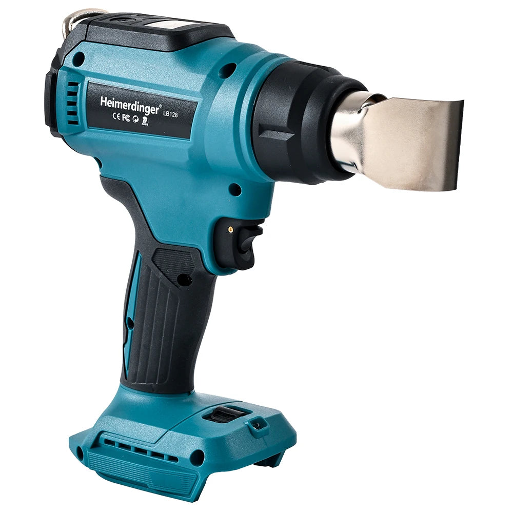18V Heat Gun Shrink Wrapping Tool Hot Air Gun Air Dryer Soldering Thermal Blower with LED display, Tool only, No battery