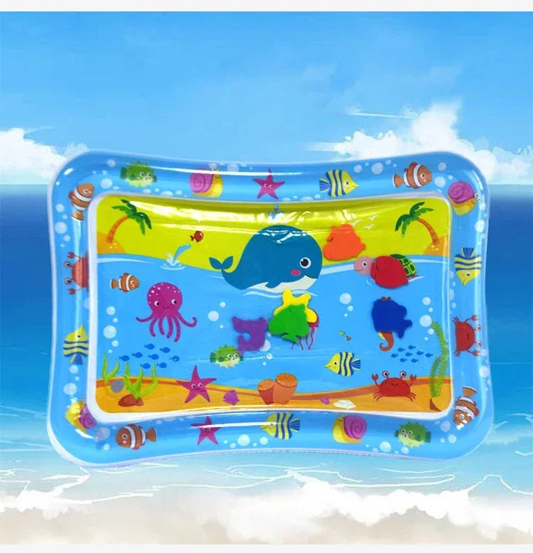 Babies-Toddlers Rectangle-Heart-Star Shapes Inflatable Air-Waterfilled Valves Cute Cartoon Multicolor Ocean Creatures Magic Tummy Time Play Mats/Colors-Multicolor/Animal/Ages: Newborn 0-3 Years Old