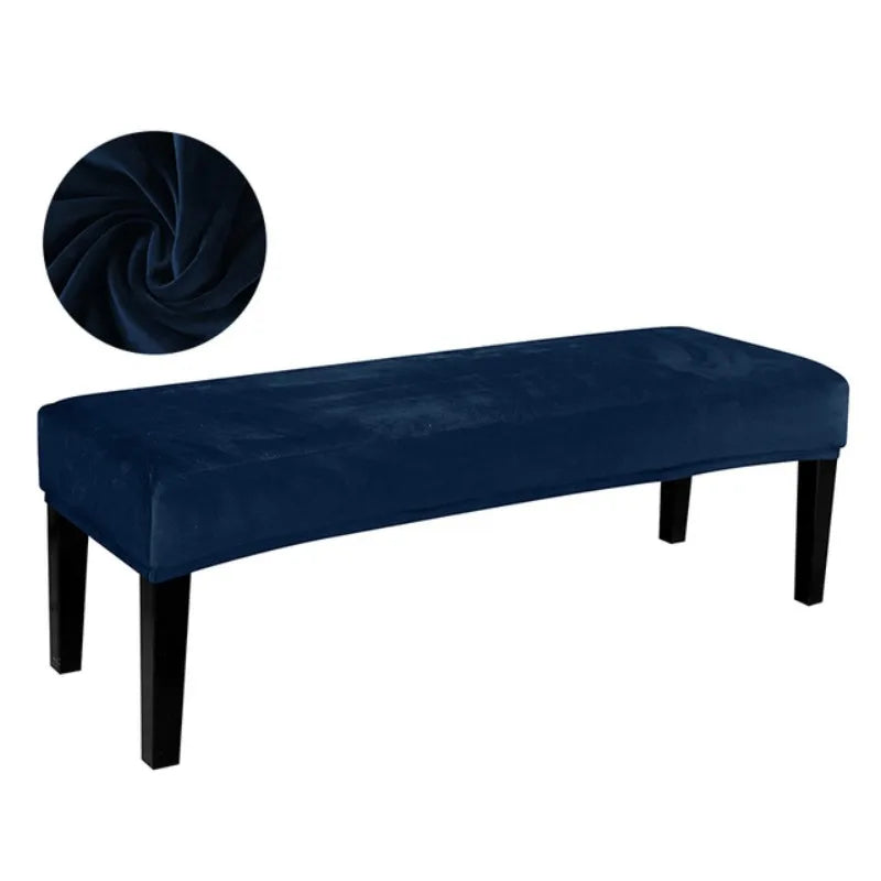 100% Polyester Soft Velvet Bench Slipcovers/Colors-Gray/Black/Brown/Red/Navy