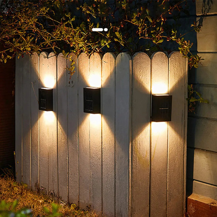 Solar Led Light Outdoor Waterproof Garden Decorations Wall Lamps 1/2/4PCS Stair Balcony Courtyard Fence Outdoor Solar Lights