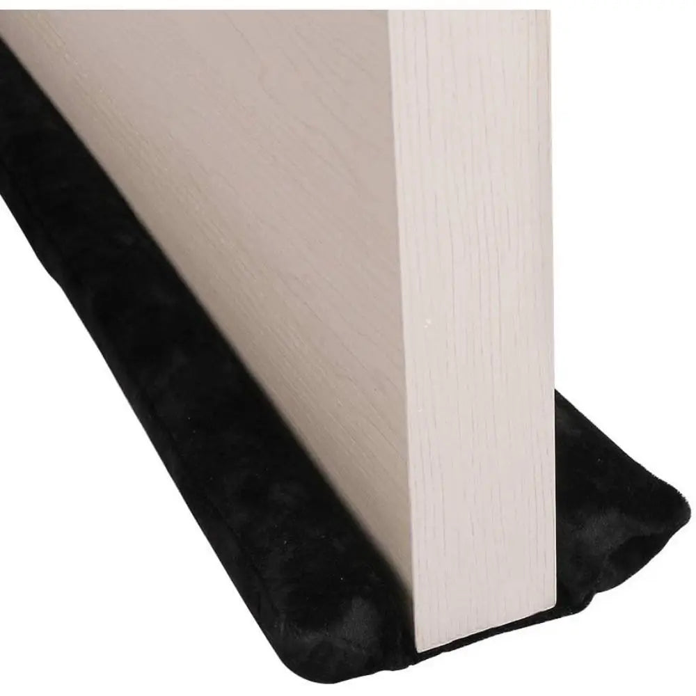 Flannel Velvet-Round Foam Cloth Under Door Draft Stoppers/Removable-Washable Cover/Cuttable Foam/Colors-Gray/Black/Brown