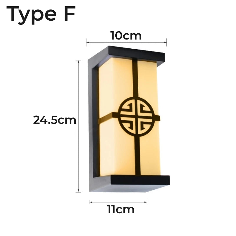 Modern LED Outdoor Wall Lamp IP65 Plastic Waterproof Porch Front Door Sconce Garden Terrace Balcony Exterior Decor Wall Lighting