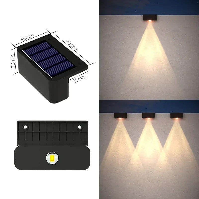 1-16 Pcs LED Solar Wall Lamps IP65 Waterproof Stair Light Outdoor Lighting Fence Porch Decorative Lamp Step Fence Yard Garden