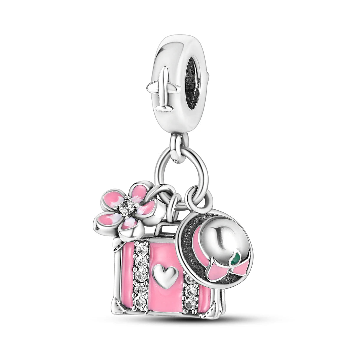 Fine Irregular Silver Plated Round Charms-Pendants Rope Link Bracelets/Colors-Silver/Pink/Multicolor/Floral/Animal