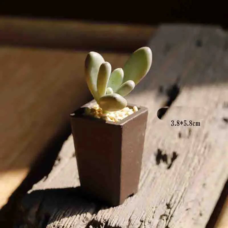 Yixing Purple Sand Flower Pot Mini Succulent Thumb Flower Pot Creative Home Chinese Small Bonsai Pot Decorative Flower Pot LE337