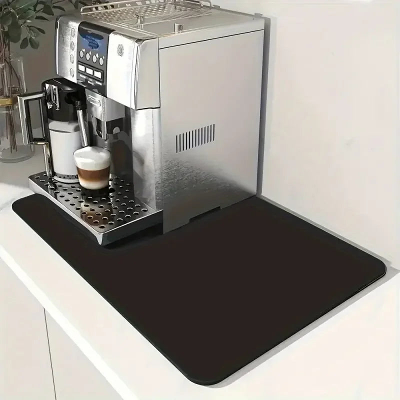 VIKAMA Kitchen Printed Heat-Proof Rapid Water Absorption Anti-Slip Rubber Bottom Waterproof Polyester Coffee Machine Mats/Colors-Blue/Black/Brown/Beige/Gray/Green/Geometric/Multicolor