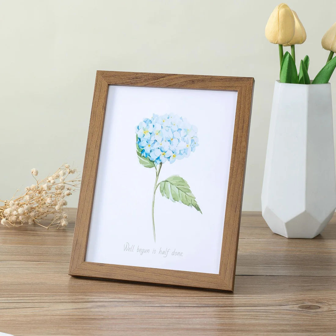 Modern Rectangle Brown Wood Standing-Hanging Photo Frames/ Many Various Sizes: 5 x7 inch/5 x 9 inch/11 x 15 inch